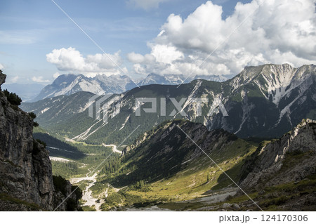 Ursprungssattel Nordlinger hut on Karwendel Hohenweg, Austria 124170306