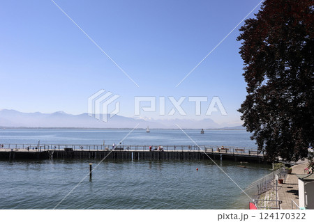 Panorama of Lake Constance, Lindau, Bavaria, Germany 124170322