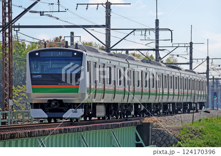 高崎線 岡部-本庄 JR東日本 E233系3000番台 D12編成(高崎) 高崎線 岡部-本庄 JR東日本 E233系3000番台 D12編成(高崎) 124170396