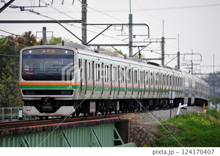 高崎線 岡部-本庄 JR東日本 E231系1000番台 U535編成(小山) 高崎線 岡部-本庄 JR東日本 E231系1000番台 U535編成(小山) 124170407