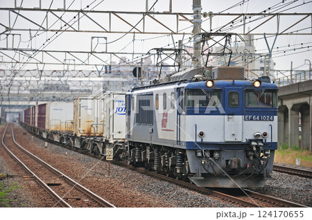 東海道本線　平塚　JR貨物　EF64-1024（愛知） 124170655