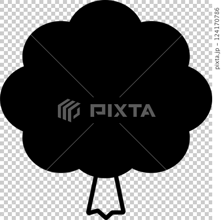 Simple monochrome tree vector illustration icon Simple monochrome tree vector illustration icon 124170786