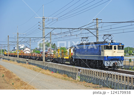 高崎線　岡部－深谷　JR東日本　EF65-1115（田端）＋ロンチキ 124170938