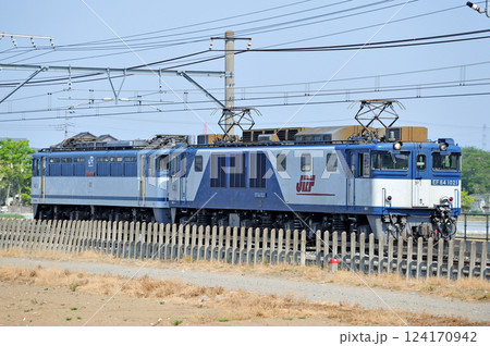 高崎線　岡部－深谷　JR貨物　EF64-1021（愛知）+EF65-2069（新鶴見） 124170942