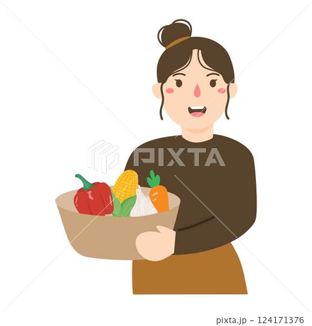 illustration for world vegan day celebration 124171376