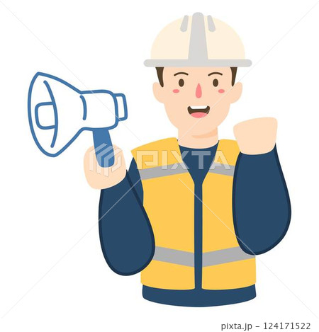 happy engineer holding money illustration happy engineer holding money illustration 124171522