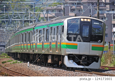 東海道本線 真鶴 JR東日本 E217系 F-53編成(国府津) 東海道本線 真鶴 JR東日本 E217系 F-53編成(国府津) 124171601