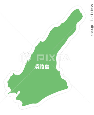 淡路島の形(兵庫県) 124171659