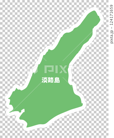 淡路島の形(兵庫県) 124171659