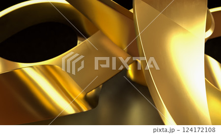 The Gold Abstract image for Abstract Background 3d Rendering. The Gold Abstract image for Abstract Background 3d Rendering. 124172108