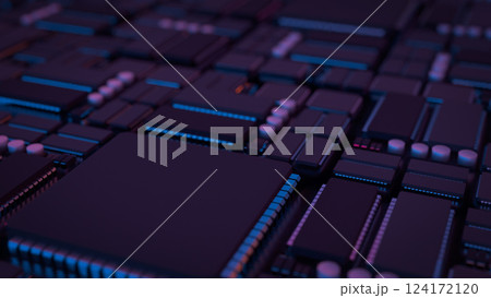 The Mother Board for Technology concept 3d Rendering. 124172120