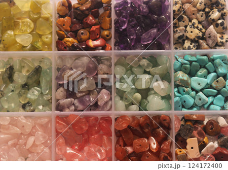 Container of Natural Stone Bead Chips For Jewelry Making Container of Natural Stone Bead Chips For Jewelry Making 124172400