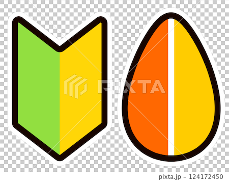 若葉マークと紅葉マーク 124172450