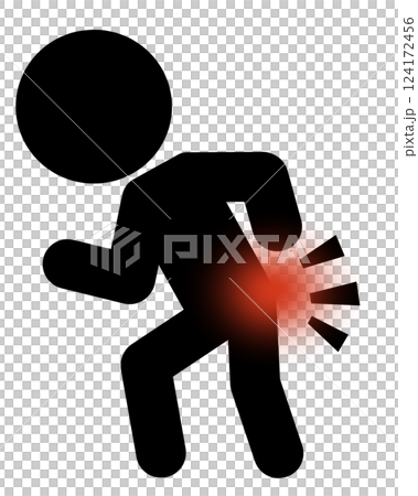 腰痛の棒人間 124172456