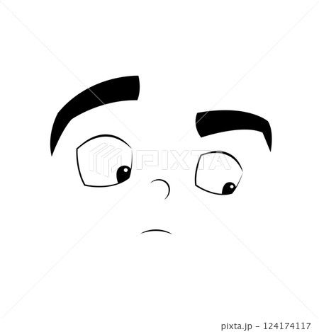 Flat doubt expression emote avatar 124174117