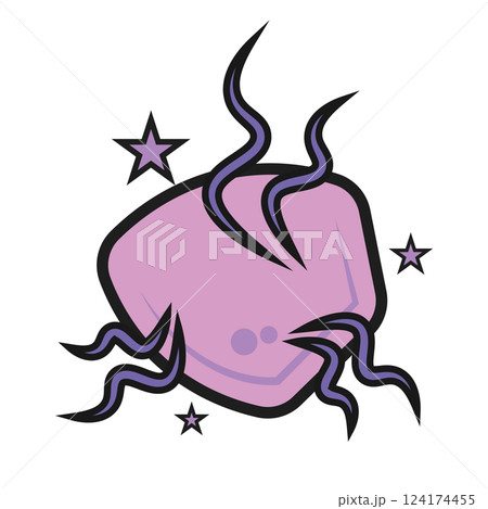 Isolated purple stun effect magic icon 124174455