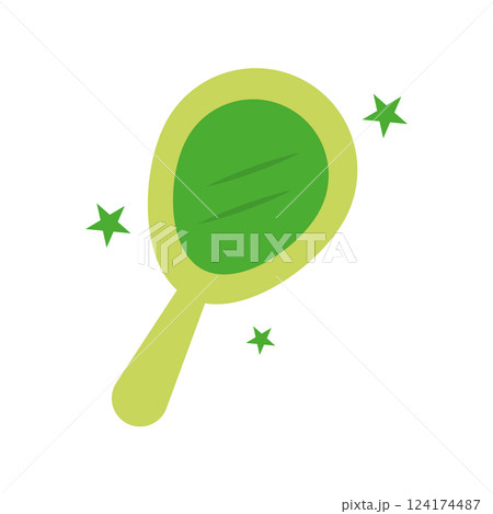 Isolated green magic mirror icon Isolated green magic mirror icon 124174487