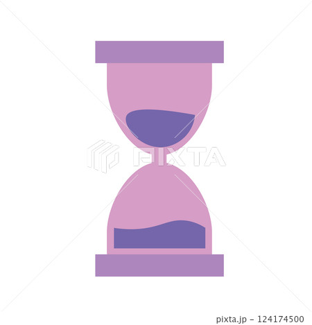 Isolated purple sand watch magic icon Isolated purple sand watch magic icon 124174500