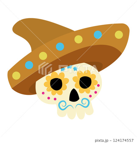 Isolated catrina mexican day death illustration 124174557