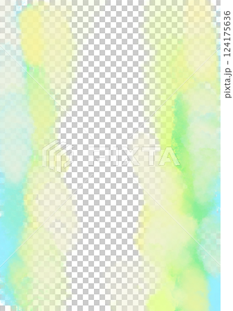 A watercolor brush texture with a rough mixture of yellow-green, blue and yellow A watercolor brush texture with a rough mixture of yellow-green, blue and yellow 124175636