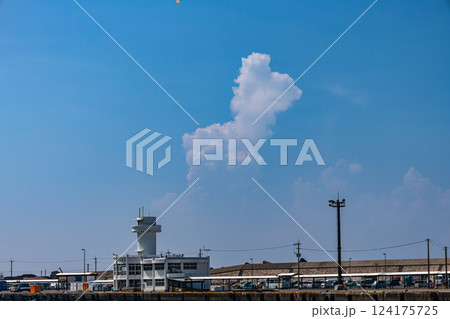 夏の積乱雲と青空 洋上アルプス屋久島 夏の積乱雲と青空 洋上アルプス屋久島 124175725