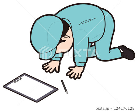 挫折する男性工場作業員 124176129