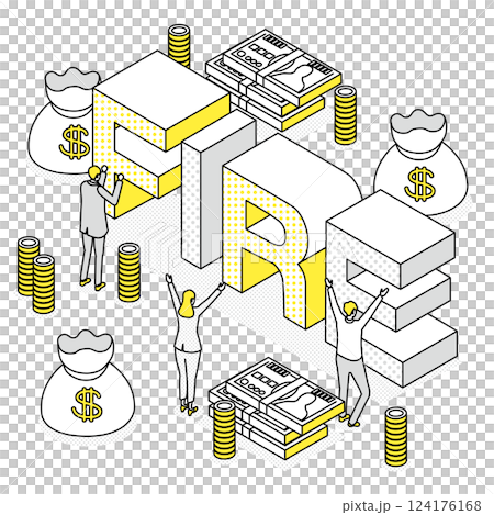 FIRE (Financial Independence/Early Retirement) illustration 124176168