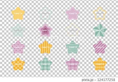 Colorful star frames set Colorful star frames set 124177258