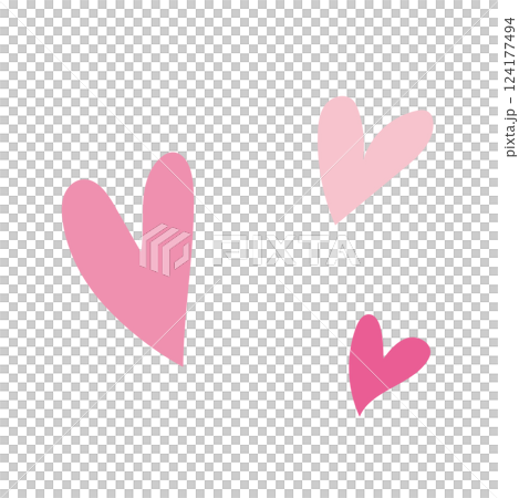 Cute heart handwritten vector illustration material Cute heart handwritten vector illustration material 124177494