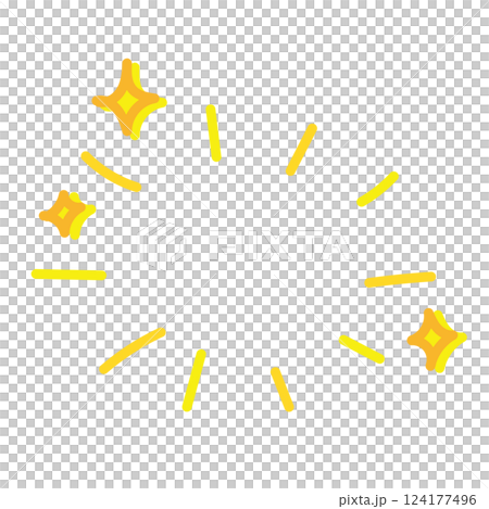 Sparkling hand-drawn vector illustration material 124177496