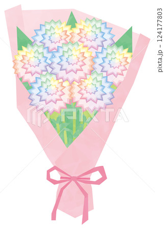 虹色カーネーションの花束 124177803