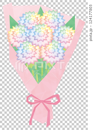 虹色カーネーションの花束 124177803