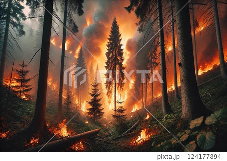 山火事・森林火災 124177894