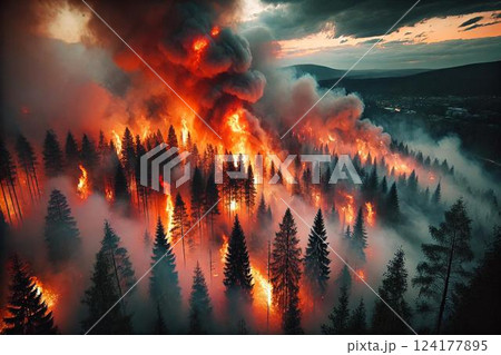 山火事・森林火災 124177895
