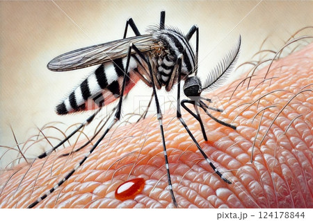 血を吸う蚊 血を吸う蚊 124178844