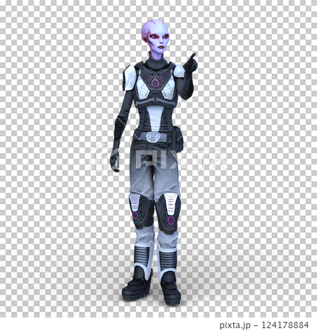 Female alien 124178884
