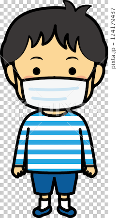 A boy wearing a mask 124179437