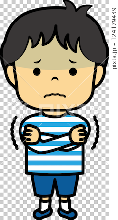 一個感覺冷的男孩 一個感覺冷的男孩 124179439