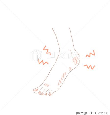 足のトラブル　フットケア 124179444