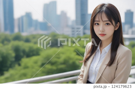 都会で働く女性 都会で働く女性 124179623