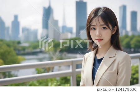 都会で働く女性 124179630