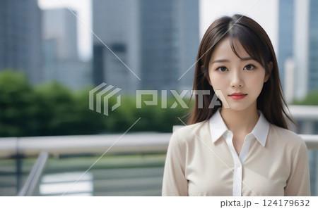 都会で働く女性 124179632