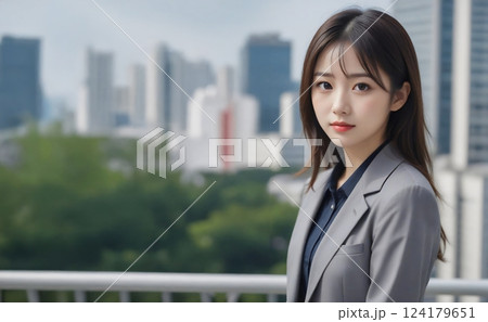 都会で働く女性 124179651