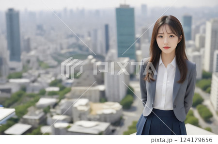 都会で働く女性 124179656