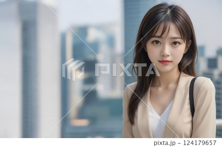 都会で働く女性 124179657
