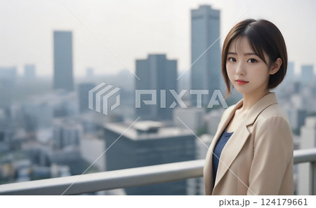 都会で働く女性 124179661