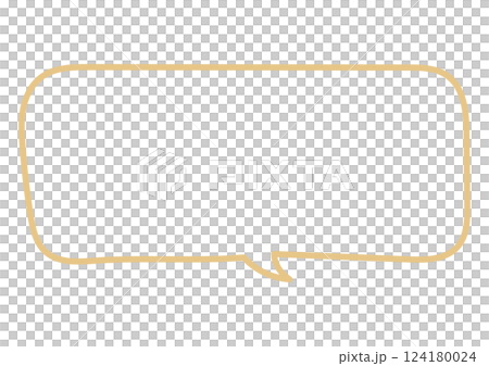 A simple rectangular handwritten speech bubble A simple rectangular handwritten speech bubble 124180024