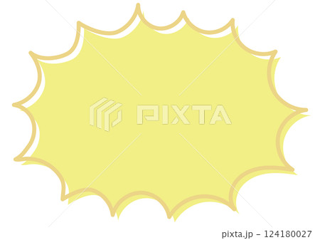 ポップなギザギザのふきだし 124180027