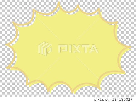 ポップなギザギザのふきだし 124180027