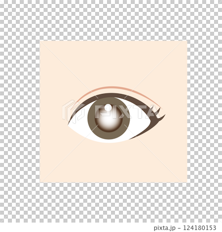 白内障の目のイラスト 124180153